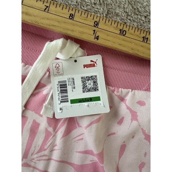 Puma Palm Resort Drawstring-Waist Skirt Women's S Pink Lilac-aop Elastic Waist - Picture 13 of 16